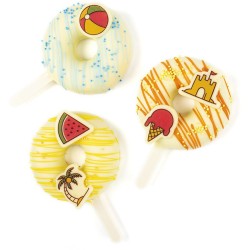 Set di 7 decorazioni estive (4 cm) � Cioccolato bianco. n�1