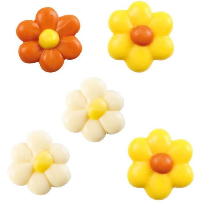 5 mini fiori (� 2 cm) � Cioccolato bianco 
