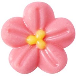 5 mini fiori rosa (� 2 cm) � Cioccolato bianco. n�1