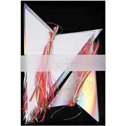 3 Grandi Decorazioni da appendere Stelle filanti (18,  25 e 28 cm). n1