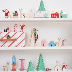 Calendario dell Avvento Villaggio di Natale in legno. n°2