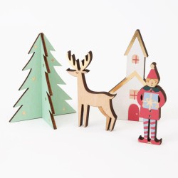 Calendario dell Avvento Villaggio di Natale in legno. n°3