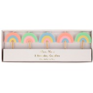5 candele arcobaleno
