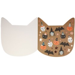 Libro da disegno con adesivi per gatti di Halloween. n5