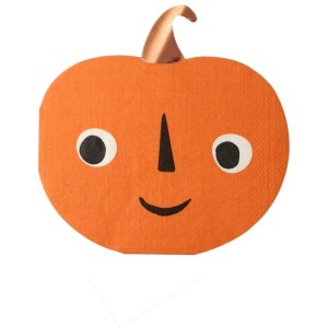 16 Asciugamani zucca di Halloween effetto bronzo