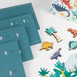 Calendario dell Avvento Dinosauri - Legno. n2