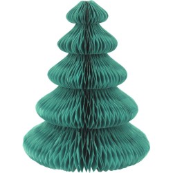 Set di 10 decorazioni da tavola in abete da dispiegare - Verde / Bianco. n°3