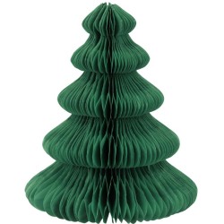 Set di 10 decorazioni da tavola in abete da dispiegare - Verde / Bianco. n°7
