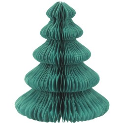 Set di 10 decorazioni da tavola in abete da dispiegare - Verde / Bianco. n°8