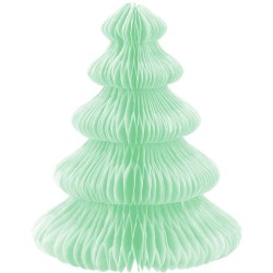 Set di 10 decorazioni da tavola in abete da dispiegare - Verde / Bianco. n°9
