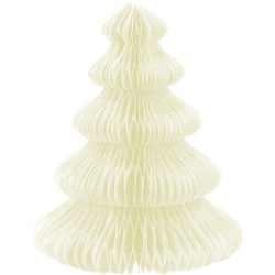Set di 10 decorazioni da tavola in abete da dispiegare - Verde / Bianco. n°10