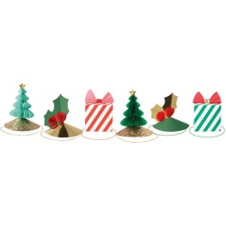 Assortimento di 6 cappelli natalizi festivi. n1