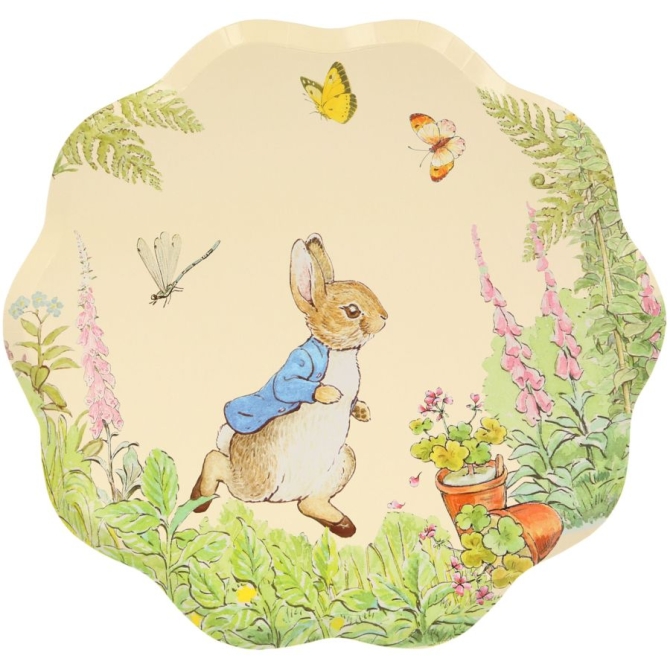 8 Piatti di Peter Rabbit in giardino 