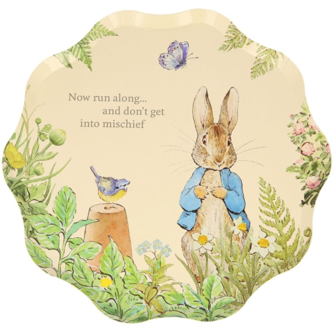 8 piccoli piatti Peter Rabbit in giardino 