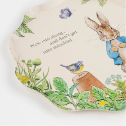 8 piccoli piatti Peter Rabbit in giardino. n1