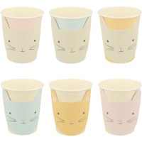 8 Bicchieri Gatti Pastello