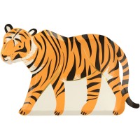 8 piatti di animali selvatici - Tigre