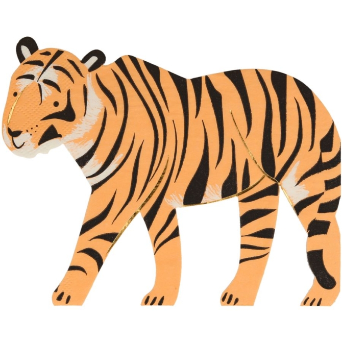 16 Asciugamani Animali selvatici - Tigre 