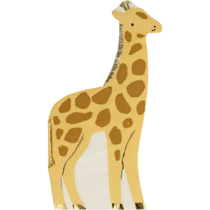 16 Tovaglioli con animali selvatici - Giraffa 