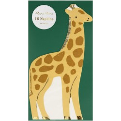 16 Tovaglioli con animali selvatici - Giraffa. n°1