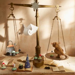Set di 3 Decorazioni Gufi Magici a Nido d Ape. n°4