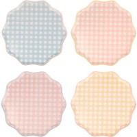 Contiene : 1 x 12 Piatti Vichy Pastel