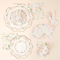 8 bicchieri  coniglio floreale. n3