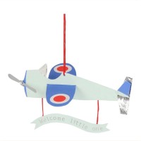 1 Biglietto Nascita - Aereo da Appendere