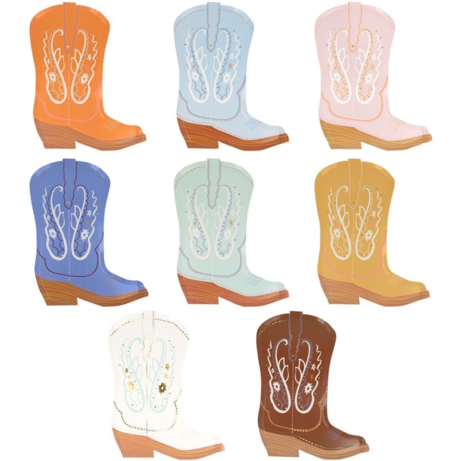 8 piatti per stivali da cowboy occidentali 