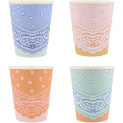 8 bicchieri bandana occidentali. n1