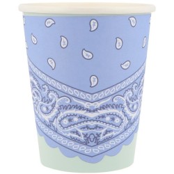 8 bicchieri bandana occidentali. n3
