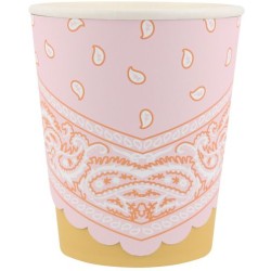 8 bicchieri bandana occidentali. n4