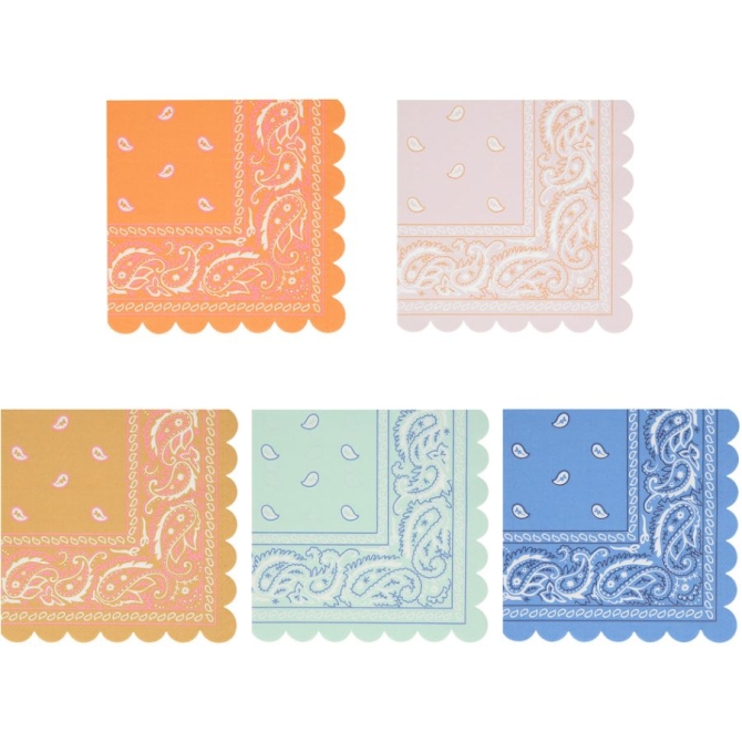 16 asciugamani bandana occidentali 