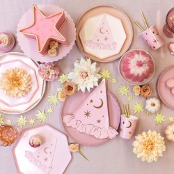 16 tovaglioli rosa a forma di cappello da strega. n2