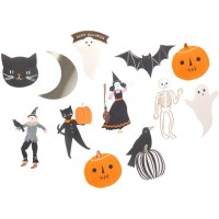 Assortimento di 25 adesivi di Halloween