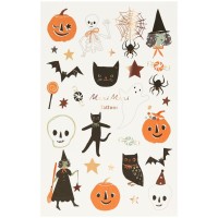 Set di 2 fogli di tatuaggi temporanei di Halloween