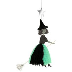 3 decorazioni pendenti a forma di strega e stella d argento. n1