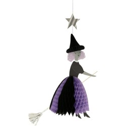 3 decorazioni pendenti a forma di strega e stella d argento. n2