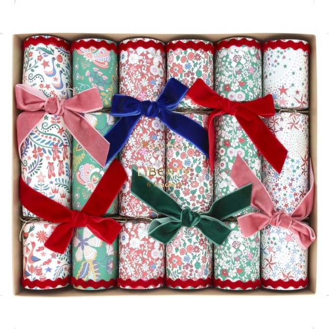 6 Liberty Velvet Bow Crackers - nessun cracker