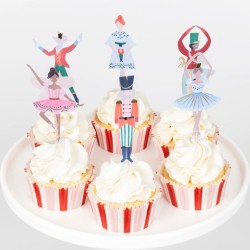 Kit di 24 pirottini per cupcake e decorazioni a tema Schiaccianoci. n°5