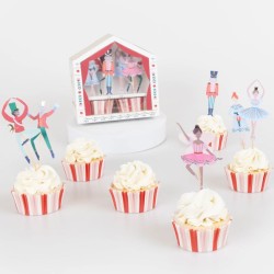 Kit di 24 pirottini per cupcake e decorazioni a tema Schiaccianoci. n°8