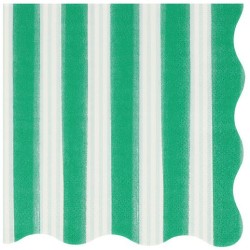 16 Piccole Tovaglioli Festive a Righe con Finitura Dorata. n°4