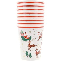 8 tazze di Babbo Natale,  slitta e renna. n°2