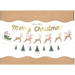 Ghirlanda di Babbo Natale,  slitta e renne. n°2