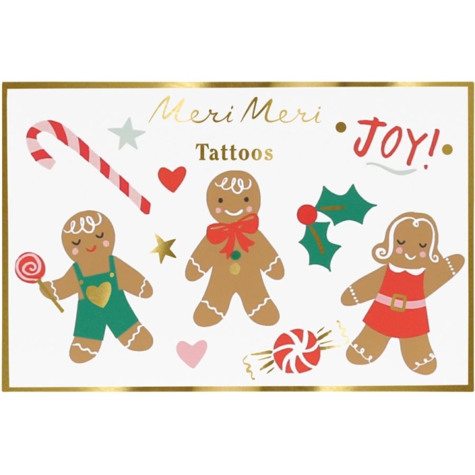 2 fogli per tatuaggi - Pan di zenzero