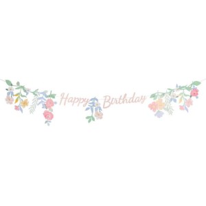 Ghirlanda �Happy Birthday� floreale