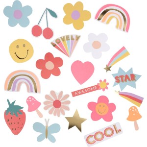 Assortimento di 25 adesivi Happy Icons