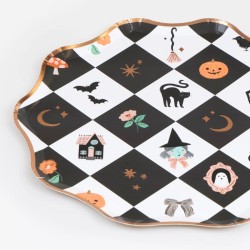 8 piatti patchwork di Halloween. n°1