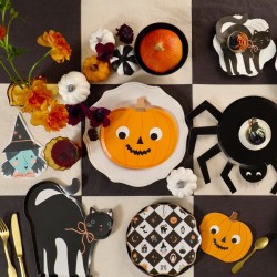 8 piatti patchwork di Halloween. n°2
