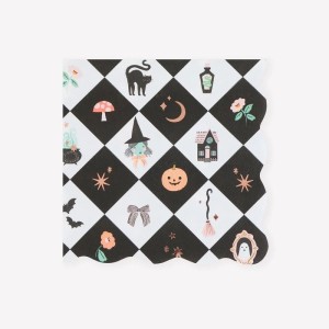 16 tovaglioli patchwork di Halloween